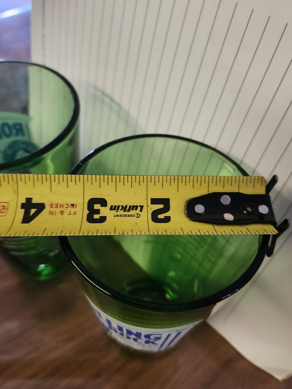 Rolling Rock Green Pint Glass - Set of 2 - Picture 5 of 8